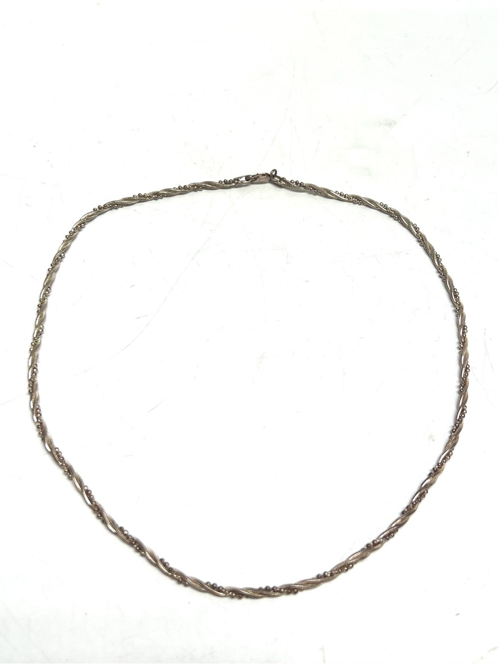 Sterling silver 925 braided chain necklace